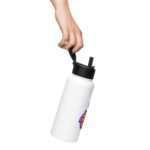 Stainless steel water bottle with a straw lid - Image 2