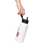 Stainless steel water bottle with a straw lid - Image 4
