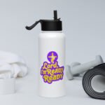 Stainless steel water bottle with a straw lid - Image 6