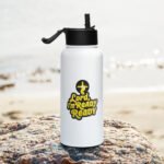 Stainless steel water bottle with a straw lid - Image 4