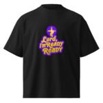 Unisex organic oversized high neck t-shirt